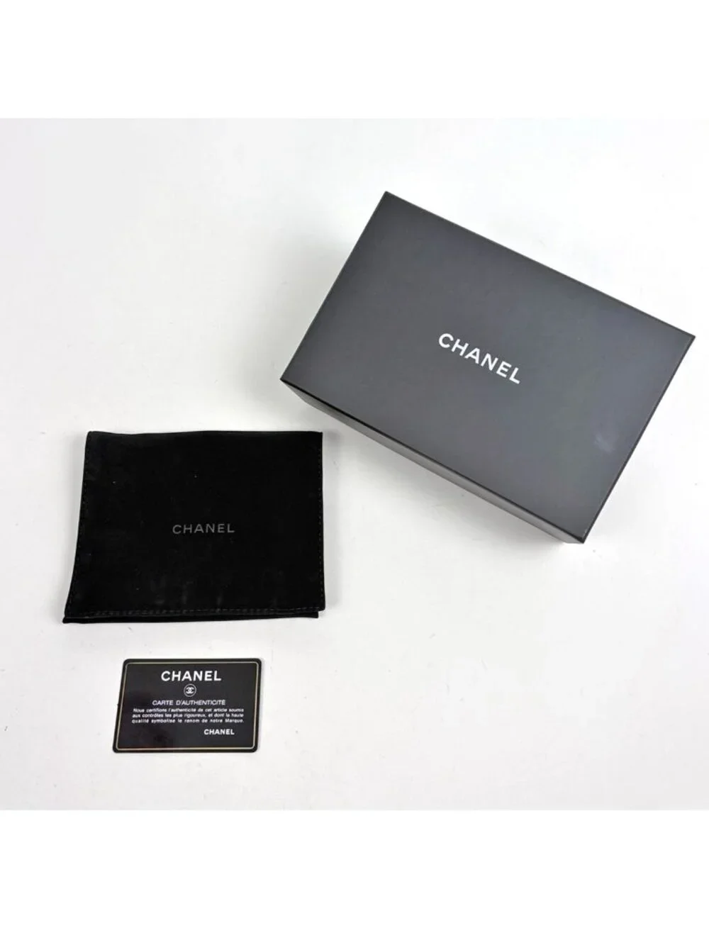 Chanel CC Logo Bifold Wallet 19 Small Flap Leather Black